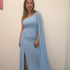 Abito lungo monospalla morsetto - abbigliamento - Stilosa