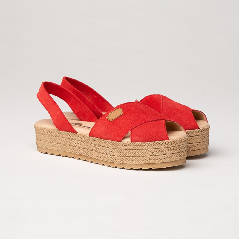 BELINDA SCARPA IBICENCA DONNA PELLE SCAMOSCIATA COLORE CUOIO ROSSO - immagine 2