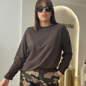 T - shirt manica lunga spalline