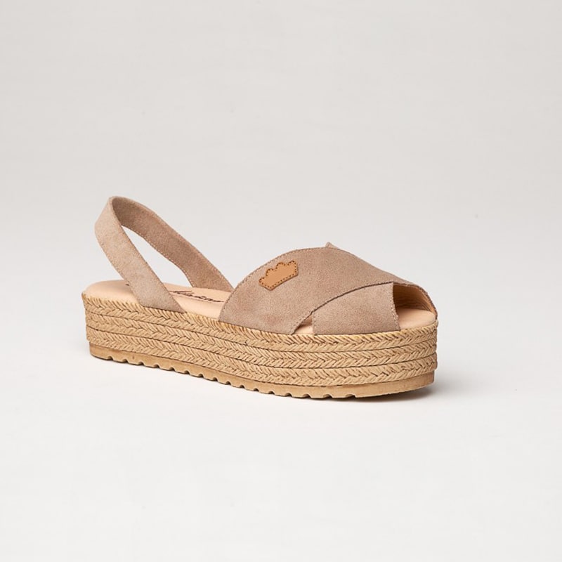 BELINDA SCARPA IBICENCA DONNA PELLE SCAMOSCIATA COLORE CUOIO TAUPE - immagine 4