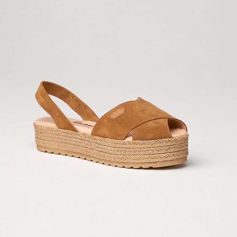 BELINDA SCARPA IBICENCA DONNA PELLE SCAMOSCIATA COLORE CUOIO - immagine 4