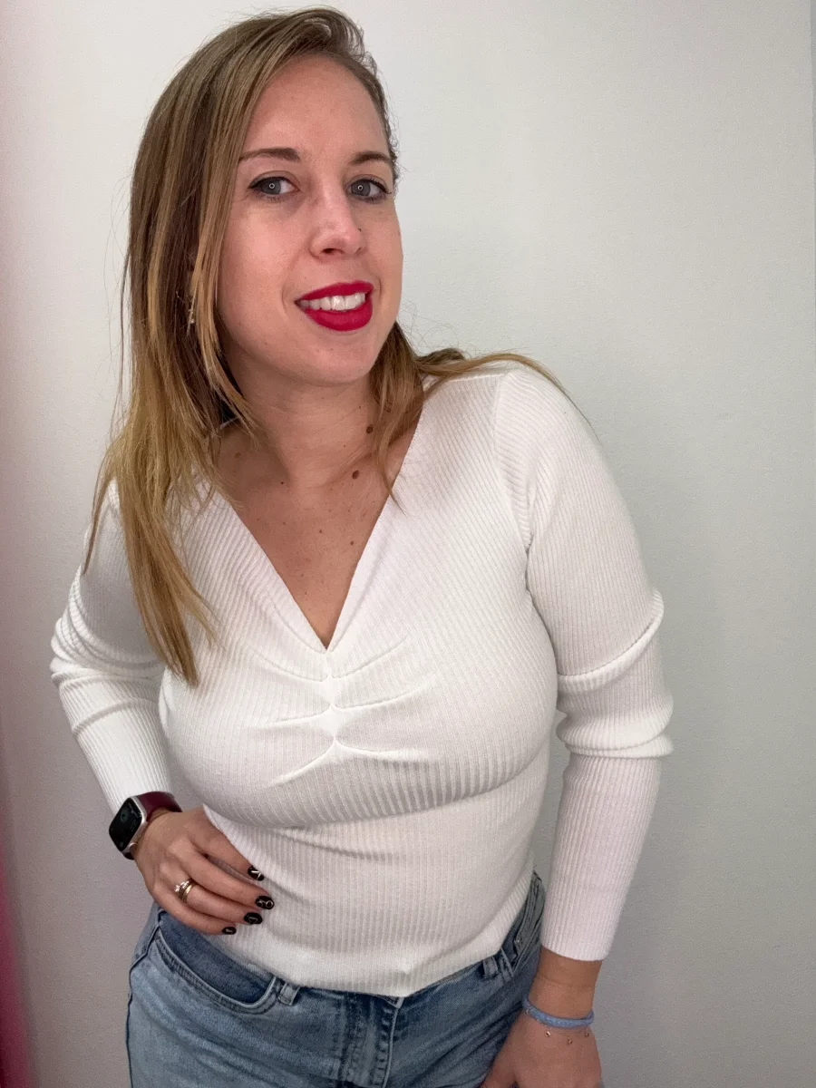 Maglia rigata arriccio davanti - abbigliamento - Stilosa - immagine 2