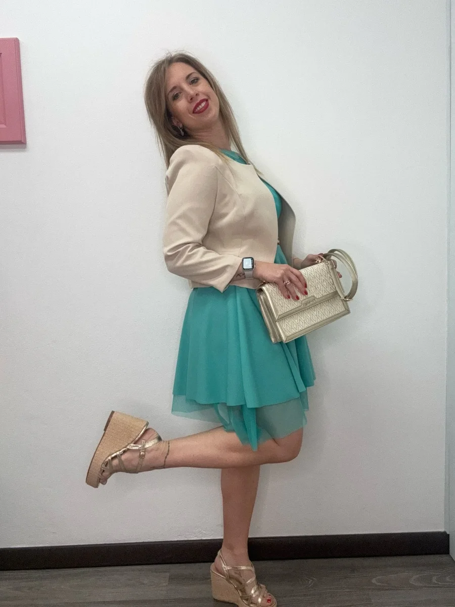 Abito scollo americana e tulle - abbigliamento - Stilosa - immagine 5