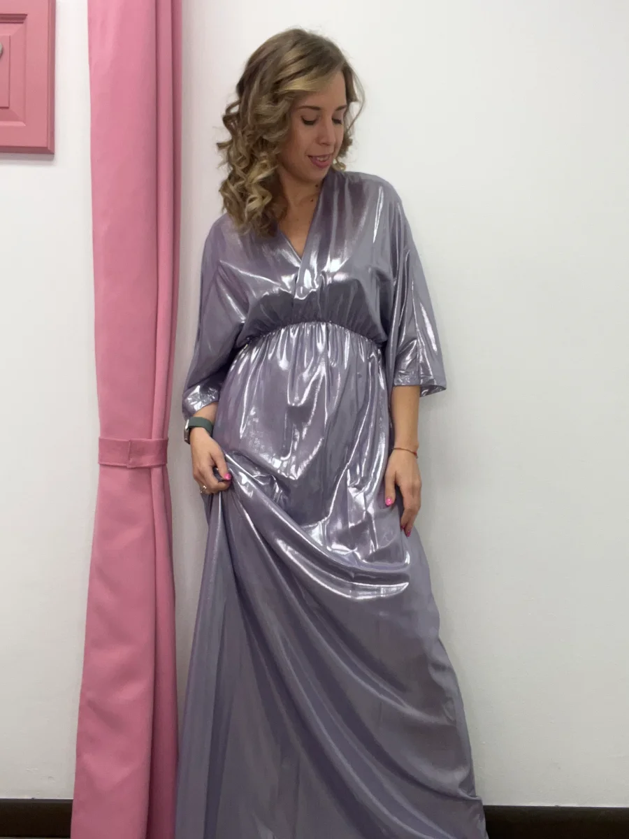 Abito incrocio georgette spalmata - abbigliamento - Artigli - immagine 5