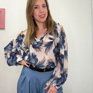 Camicia scollo a V floreale - abbigliamento - Stilosa