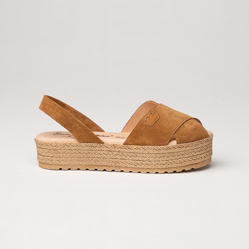 BELINDA SCARPA IBICENCA DONNA PELLE SCAMOSCIATA COLORE CUOIO - immagine 3