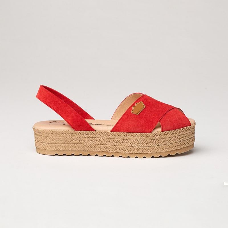 BELINDA SCARPA IBICENCA DONNA PELLE SCAMOSCIATA COLORE CUOIO ROSSO - immagine 3