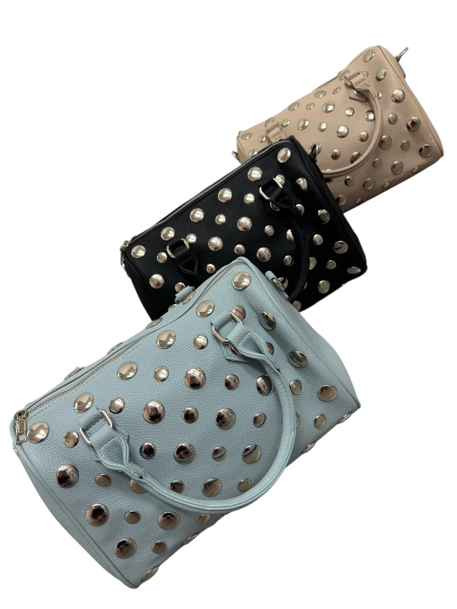 Bauletto con borchie rotonde - Borsa - Stilosa