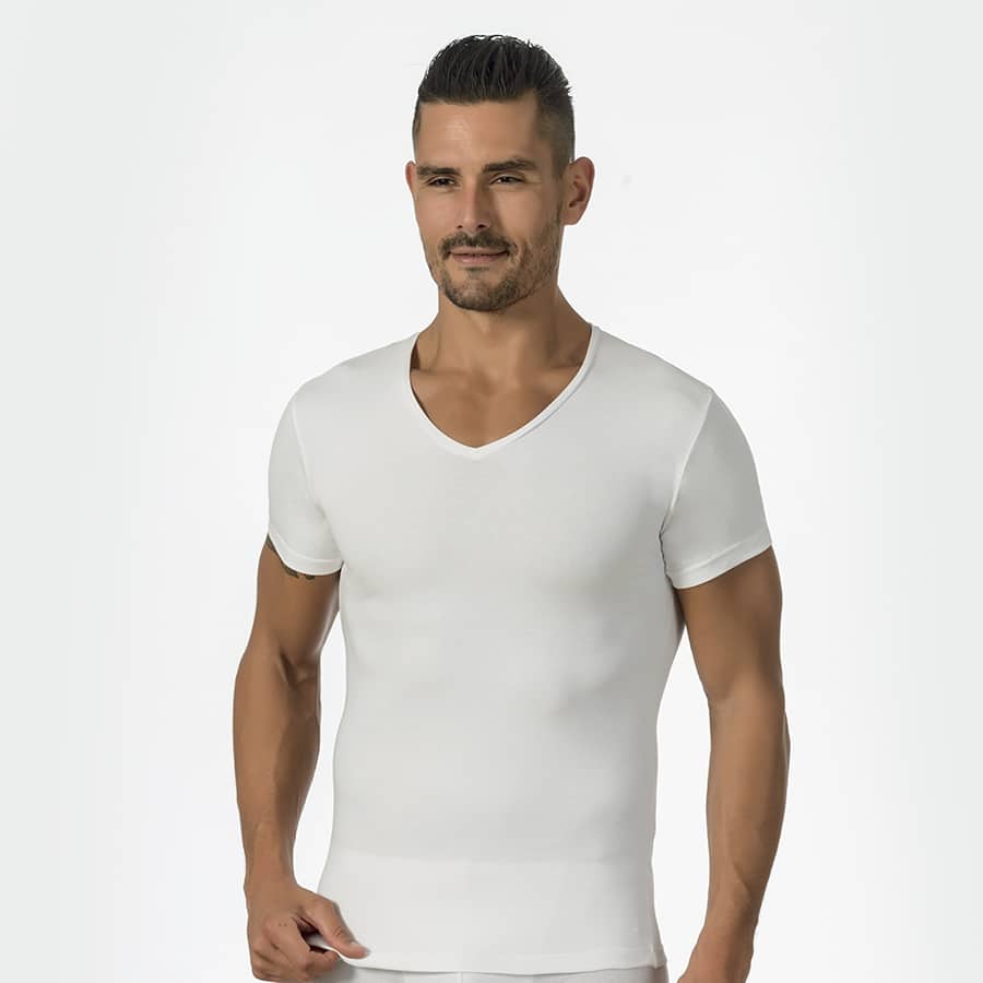 ART. 30565 M/M v-neck fleece bielastic - immagine 2