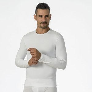 ART. 30591 fleece long sleeve round neck bielastic