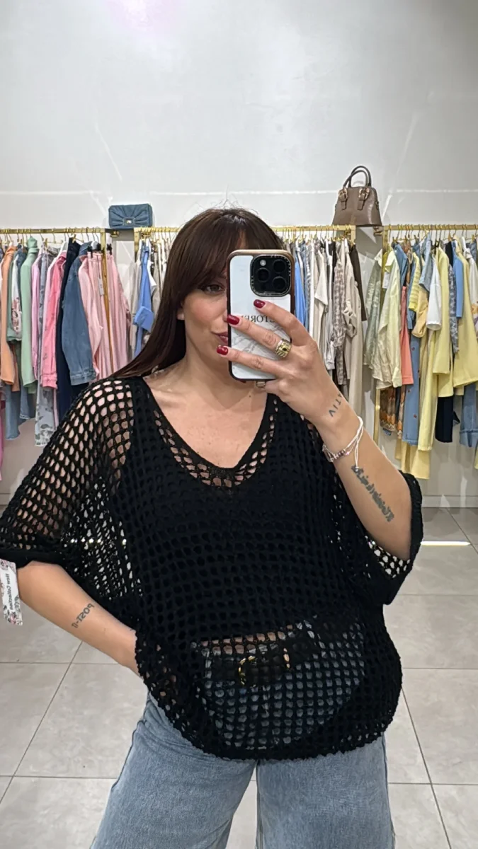 Maglia in filo forata - immagine 6