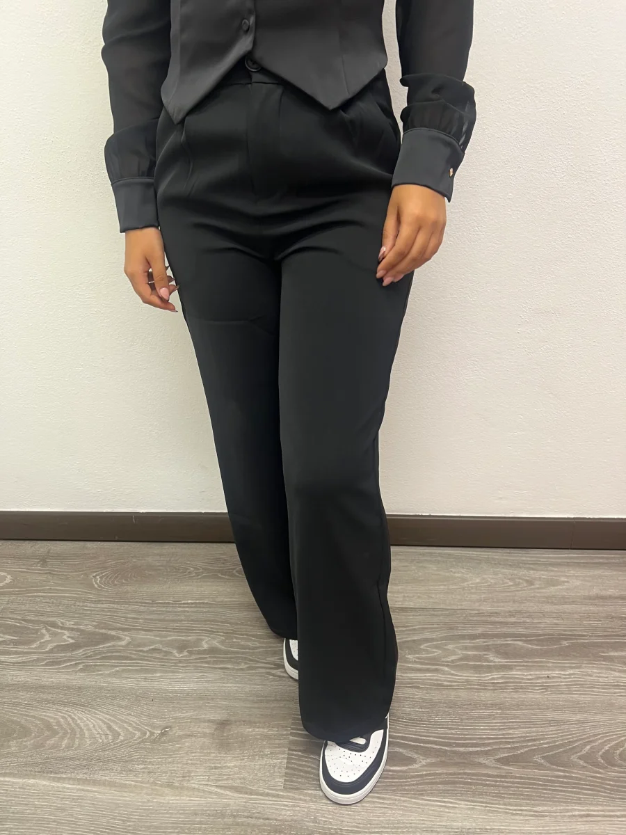 Pantalone palazzo ccon pence e tasca - abbigliamento - Stilosa - immagine 7