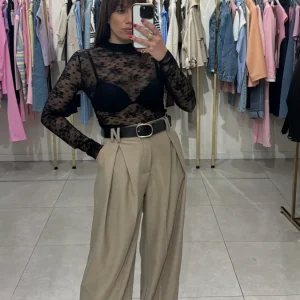 Pantalone palazzo con cinta