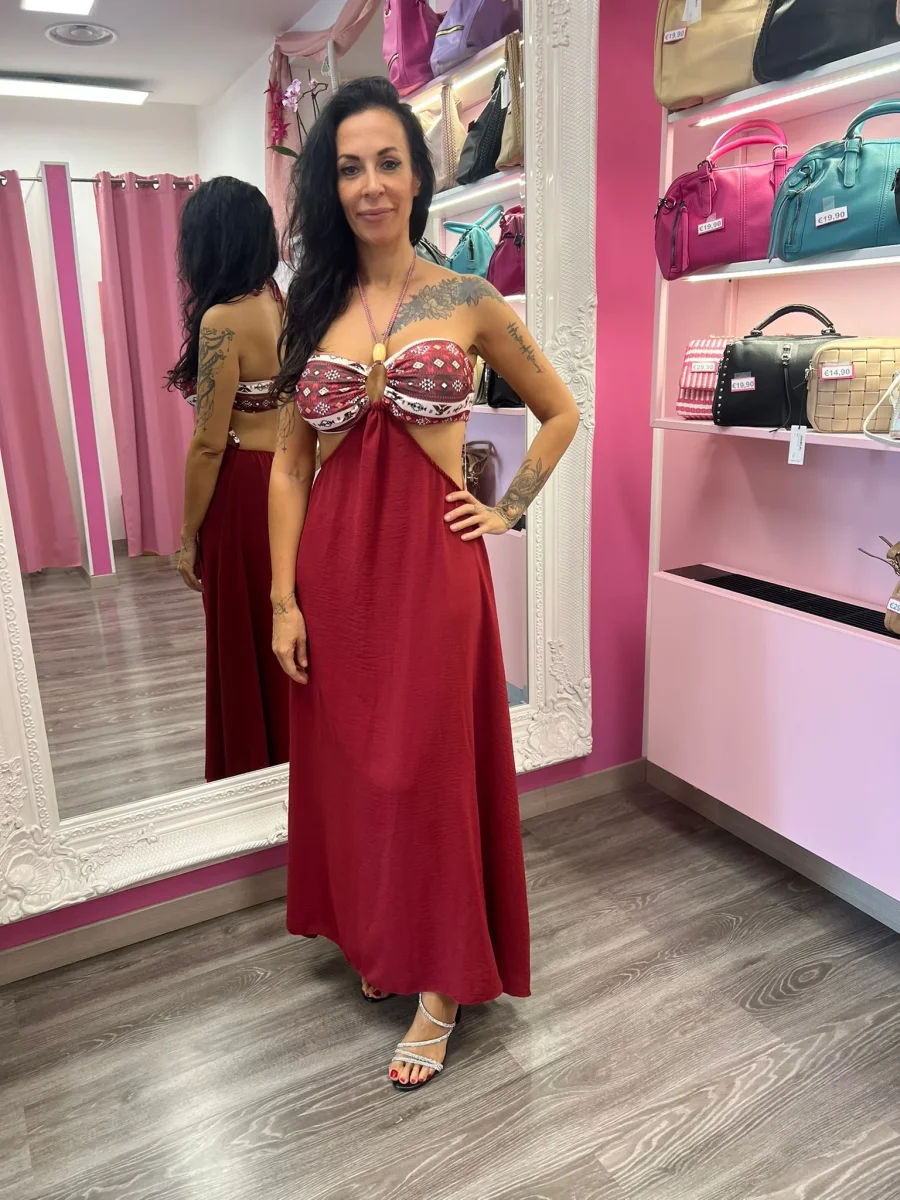 Abito corpetto fantasia - abbigliamento - Stilosa - immagine 2