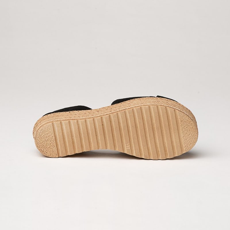 BELINDA SCARPA IBICENCA DONNA PELLE SCAMOSCIATA COLORE CUOIO NERO - immagine 5