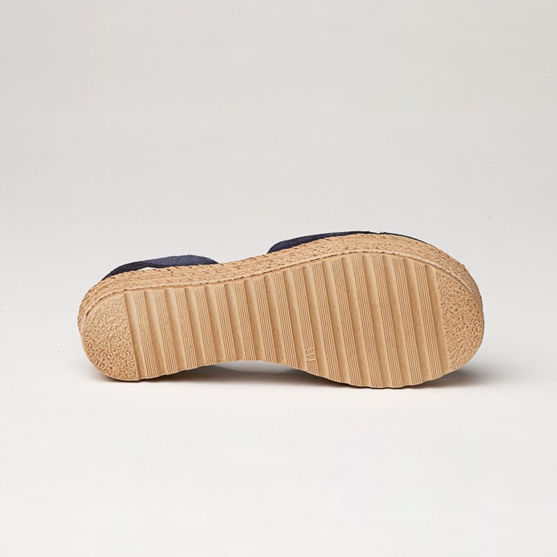 BELINDA SCARPA IBICENCA DONNA PELLE SCAMOSCIATA COLORE CUOIO BLU OCEANO - immagine 5