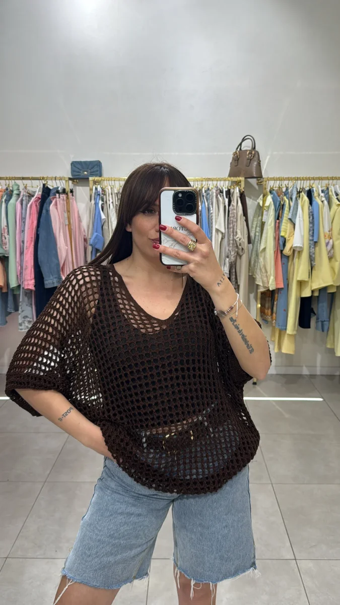 Maglia in filo forata - immagine 5