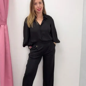 Pantalone palazzo in tessuto - abbigliamento - Artigli