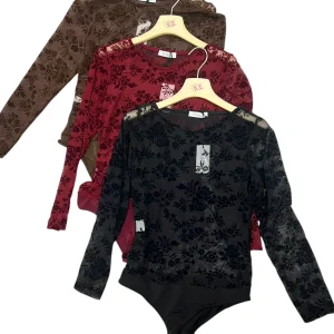 Body trasparenza ricamo fiori - abbigliamento - Stilosa