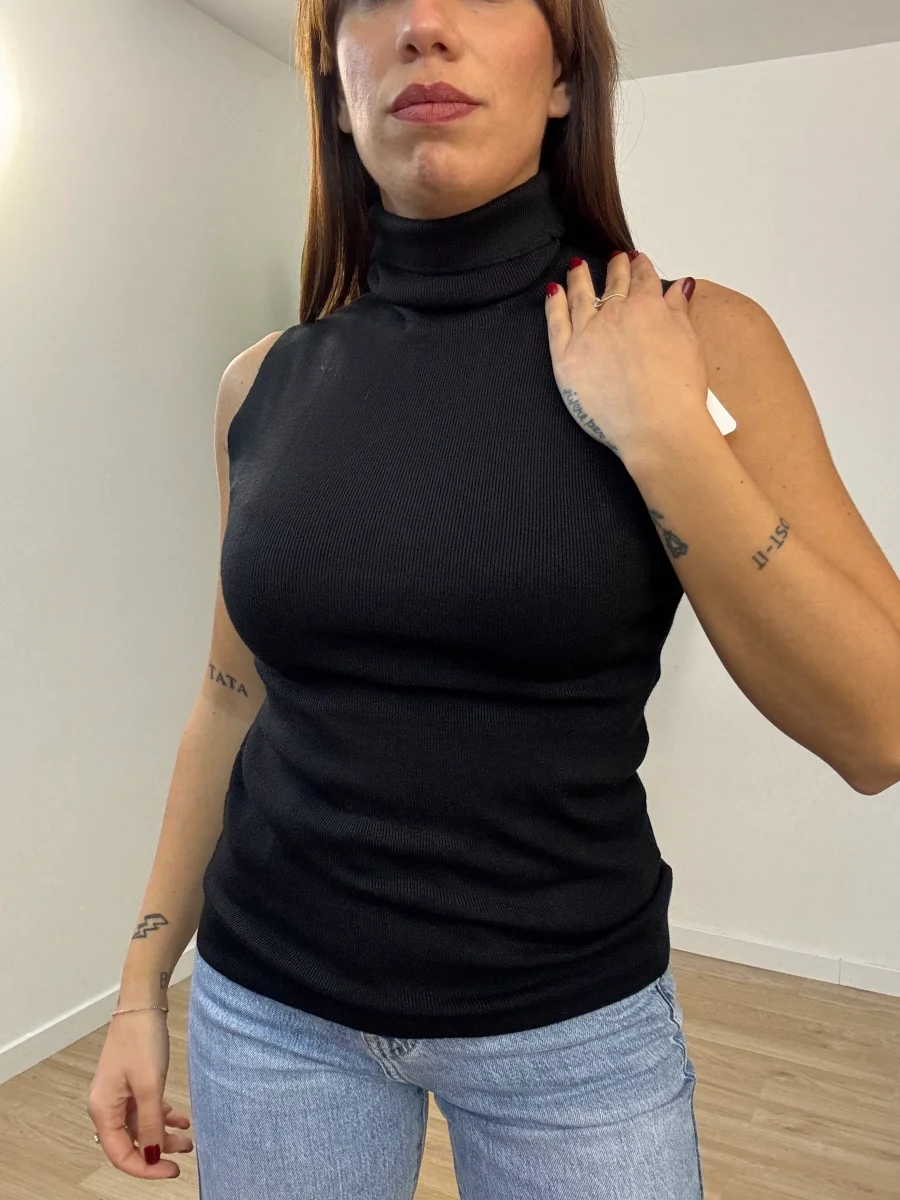 Maglia collo alto giro manica - immagine 5
