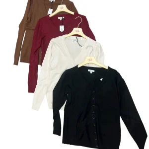 Cardigan basic con bottoni - abbigliamento - Stilosa