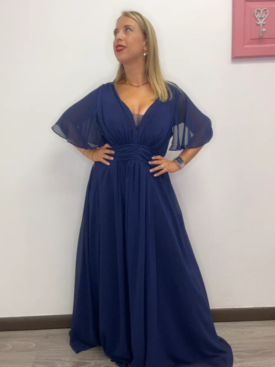 Abito curvy lungo aletta - abbigliamento - Stilosa