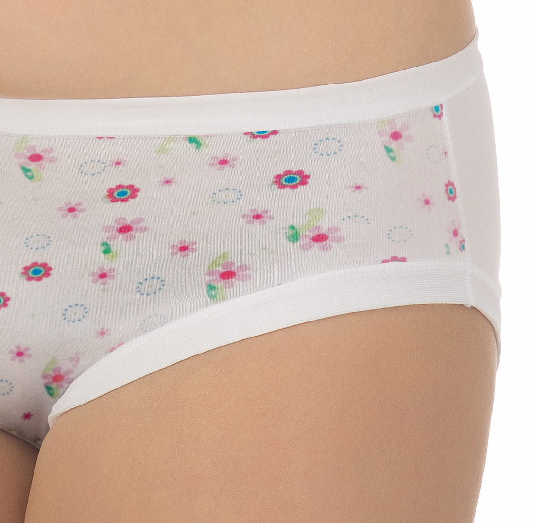 ART. 60189 SLIP BIMBA STAMPA FIORI COTONE BIELASTICO - immagine 3