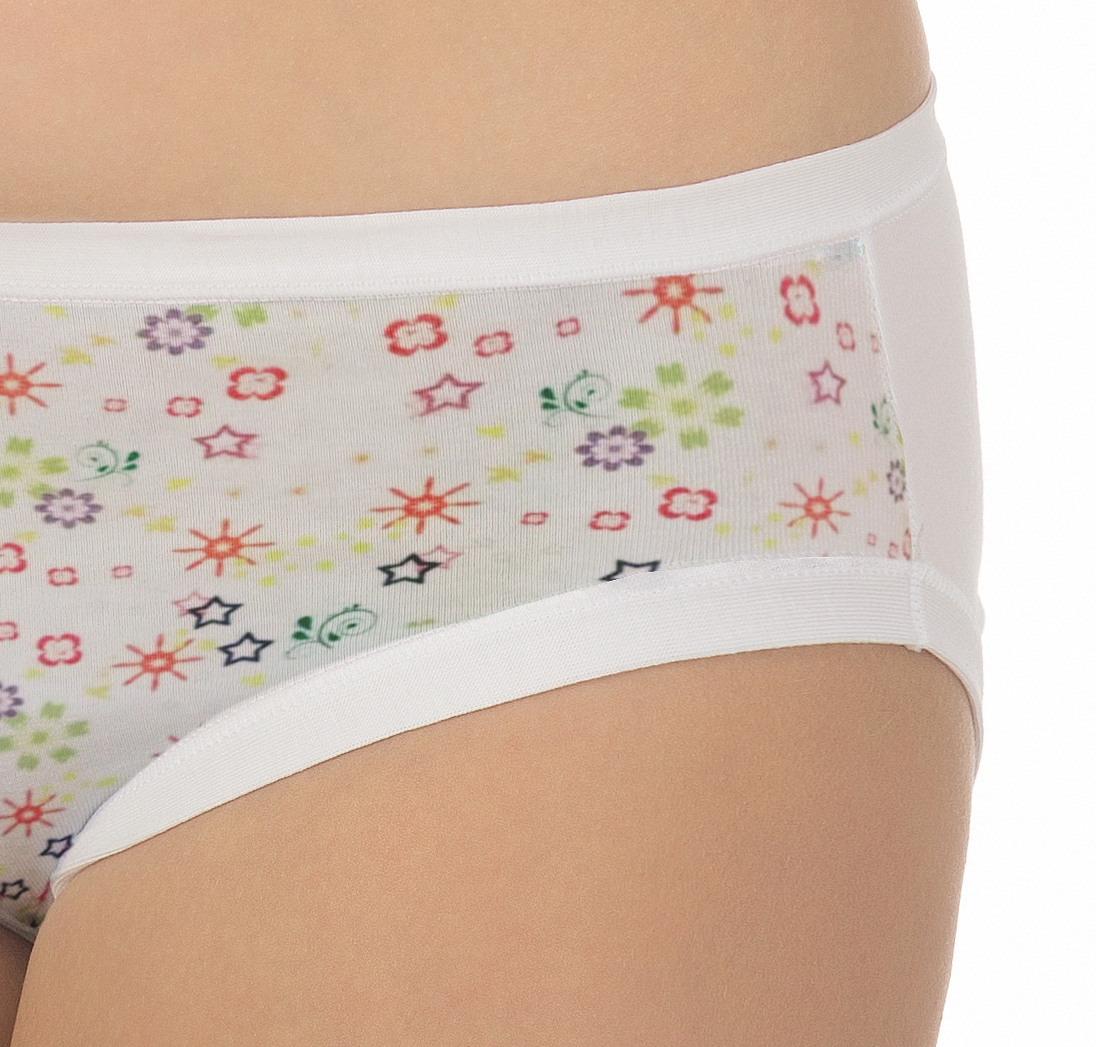ART. 60189 SLIP BIMBA STAMPA FIORI COTONE BIELASTICO - immagine 5