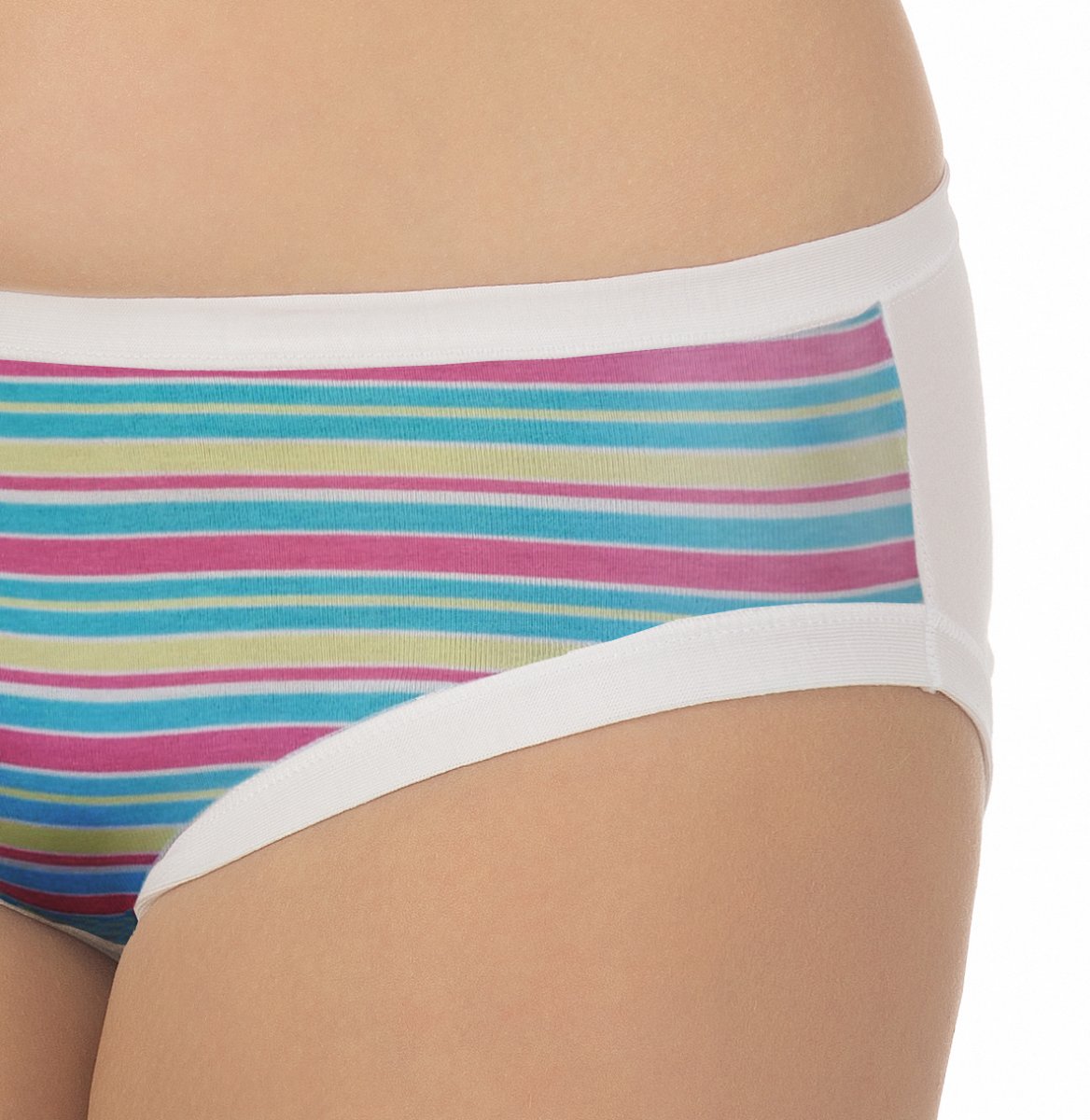 ART. 60189 BABY GIRL PANTY STRIPED PRINTED BIELASTIC COTTON - immagine 5