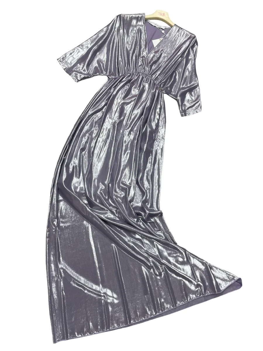 Abito incrocio georgette spalmata - abbigliamento - Artigli - immagine 4