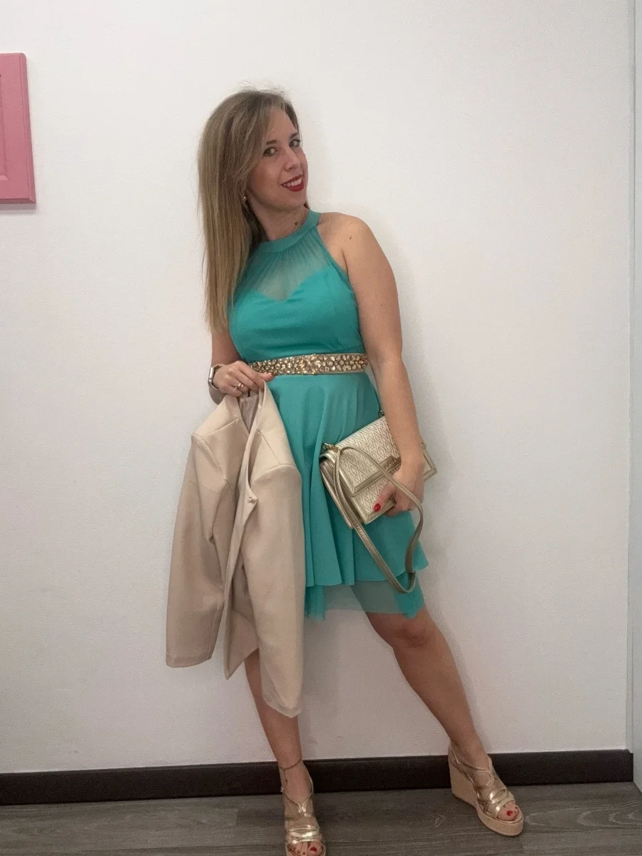 Abito scollo americana e tulle - abbigliamento - Stilosa - immagine 7