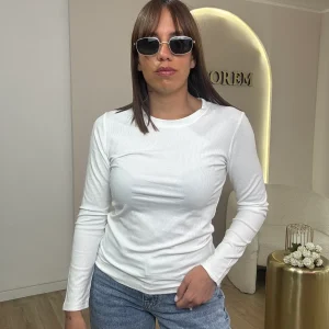 Maglia basic a costine