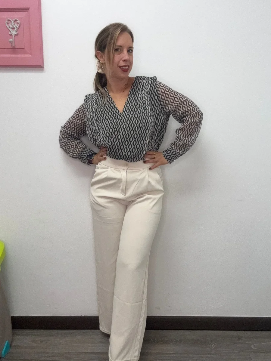 Pantalone palazzo ccon pence e tasca - abbigliamento - Stilosa - immagine 4