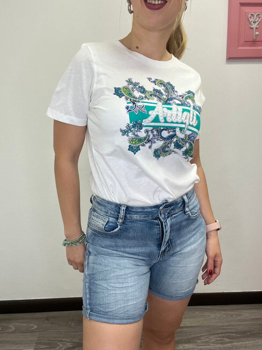 Short jeans tasca paillettes - abbigliamento - Stilosa - immagine 6