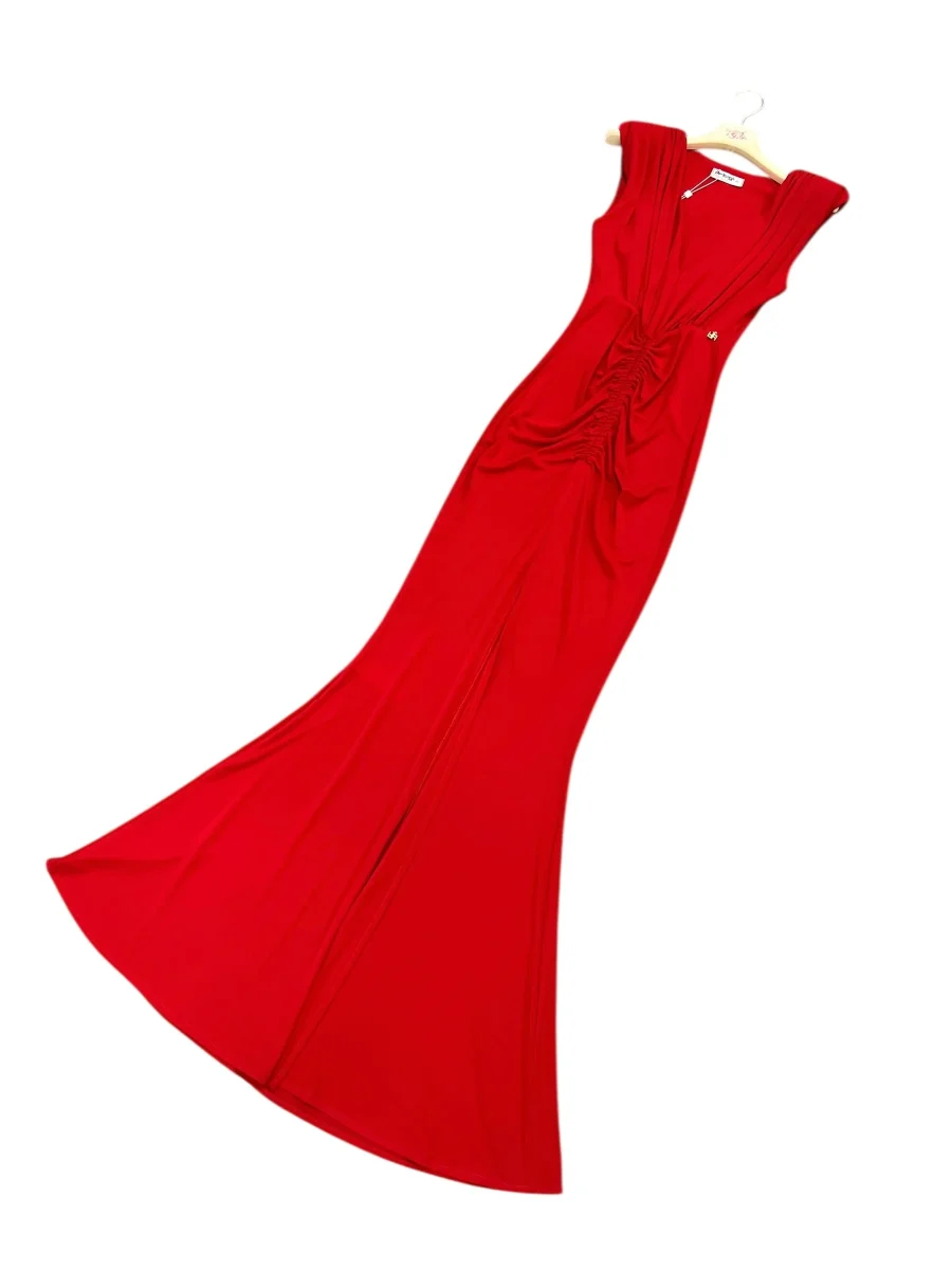 Abito lungo jersey rosso - abbigliamento - Artigli - immagine 5