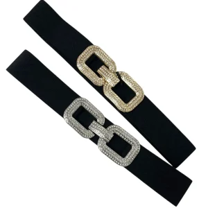 Cintura elastica fibbia quadra e borchie - Cintura -