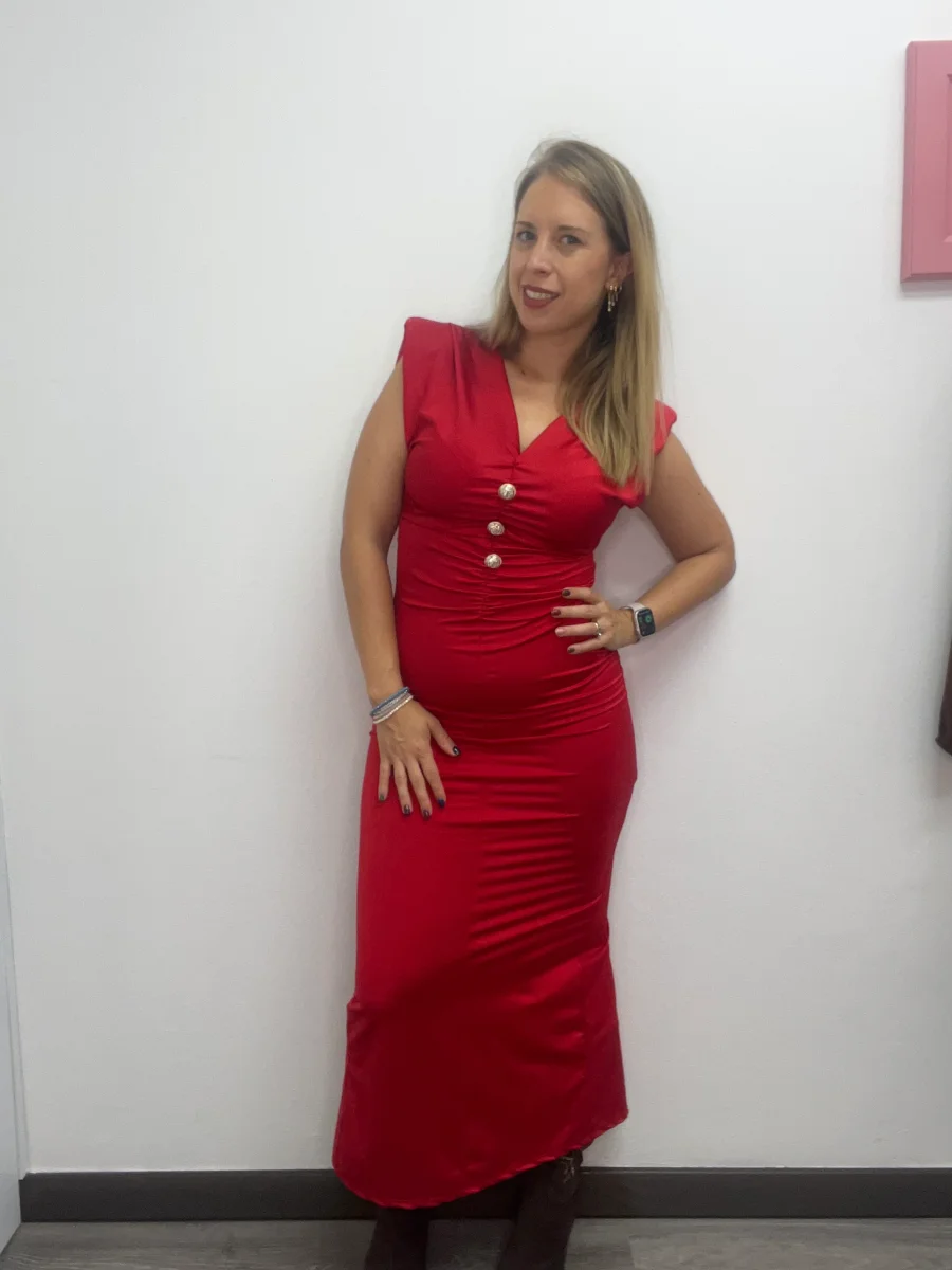 Abito midi jersey 3 bottoni - abbigliamento - Stilosa - immagine 2