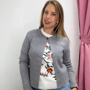 Cardigan bottone unico 5420 - abbigliamento - Stilosa
