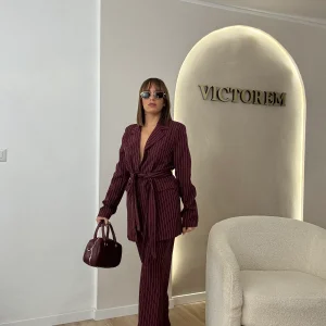 Tailleur Kimono gessato