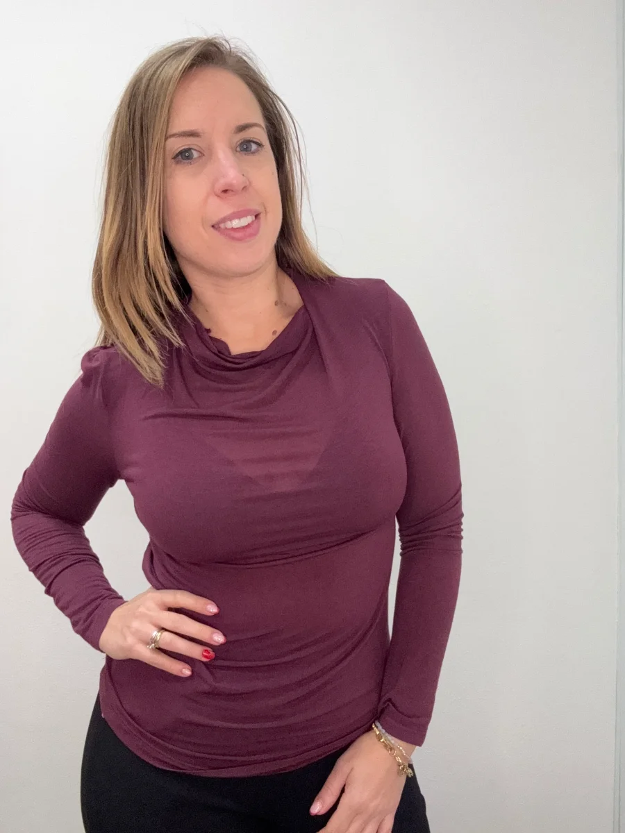 Cachemiretta gronda vino - abbigliamento - Stilosa - immagine 2