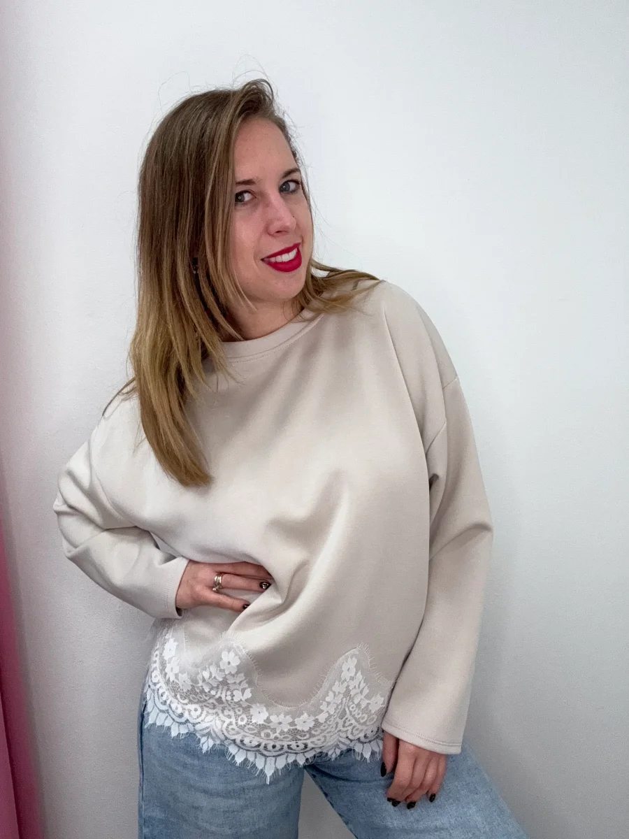 Maglia modal pizzo sotto - abbigliamento - Stilosa - immagine 5