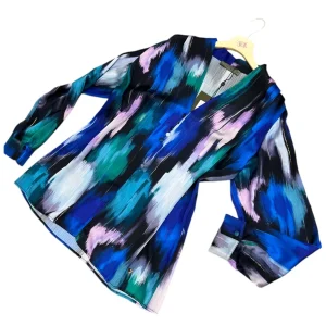 Blusa con bottoni in tessuto - abbigliamento - Jiveley