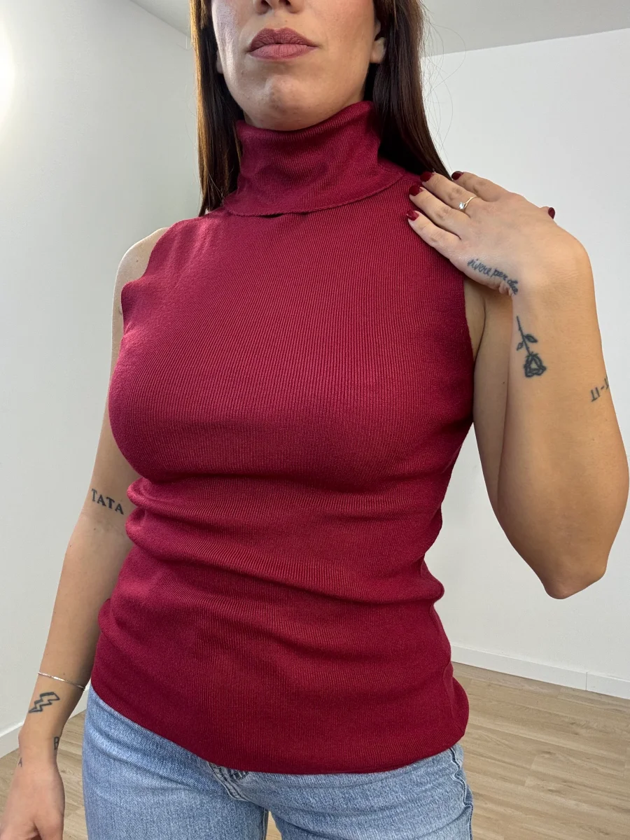 Maglia collo alto giro manica - immagine 4