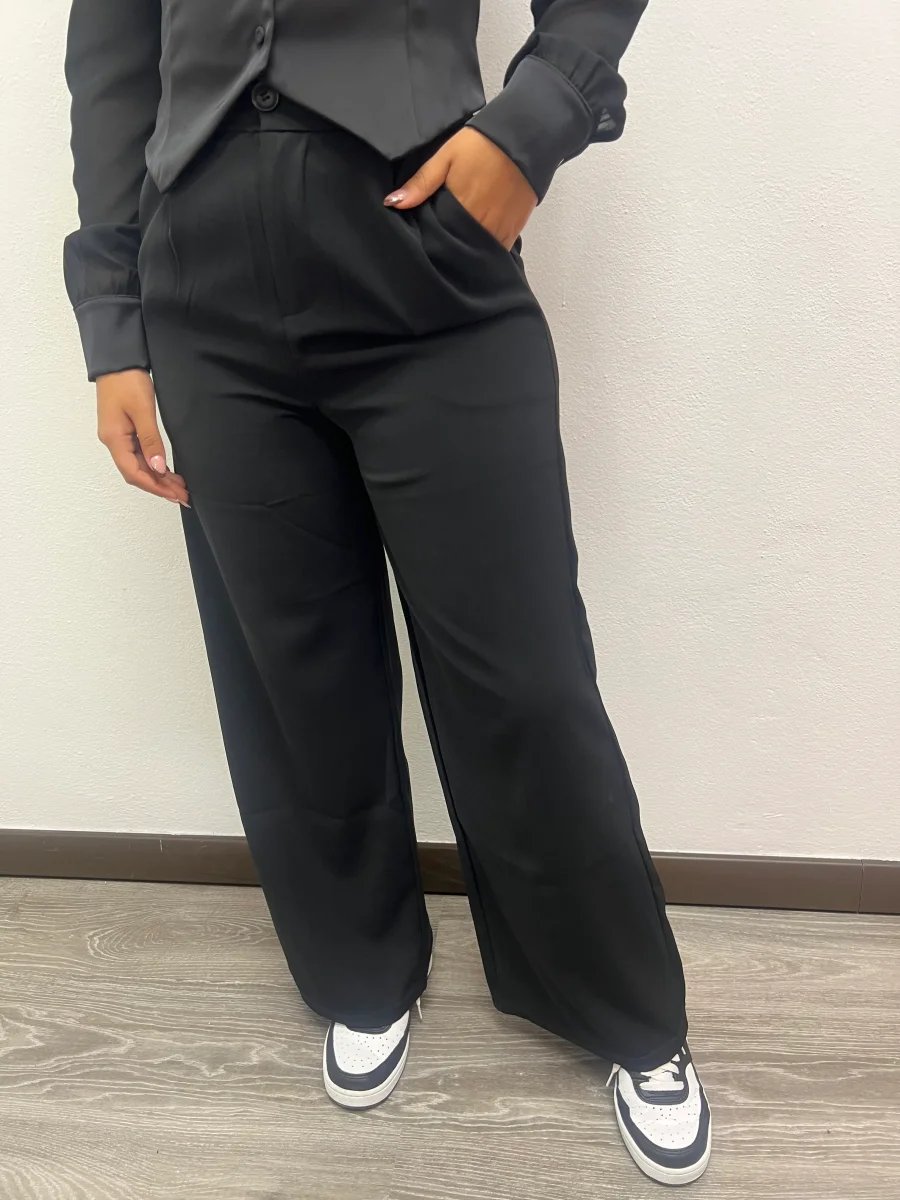 Pantalone palazzo ccon pence e tasca - abbigliamento - Stilosa - immagine 8