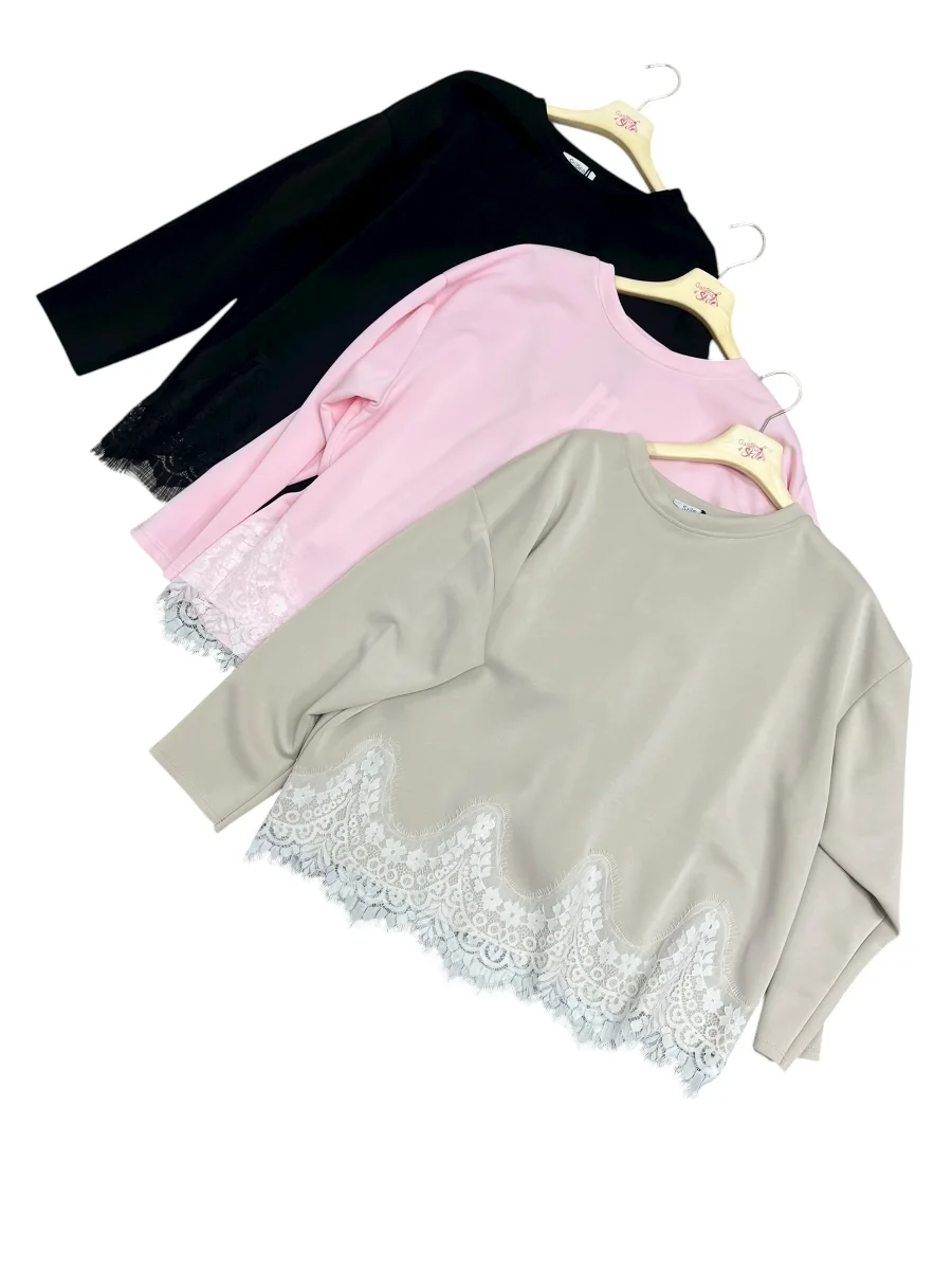 Maglia modal pizzo sotto - abbigliamento - Stilosa - immagine 3