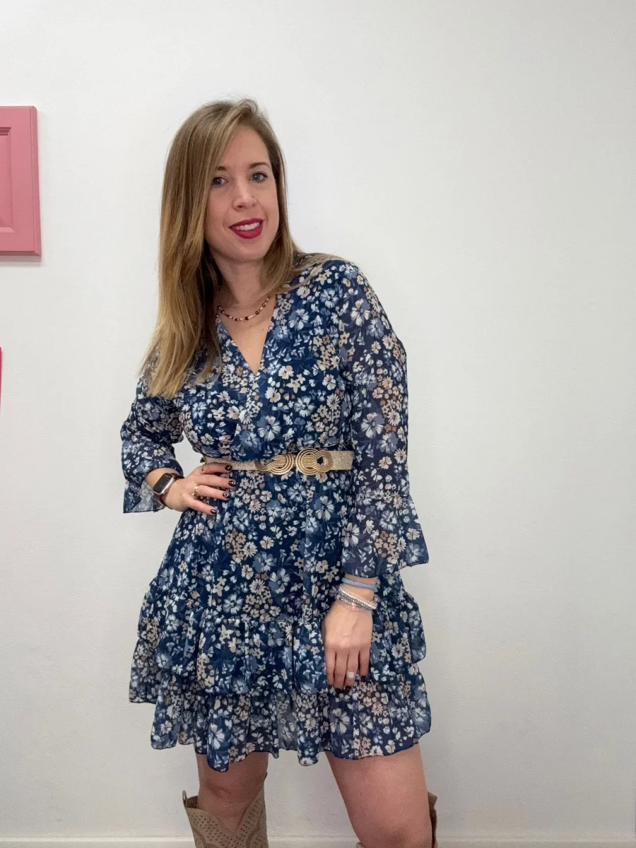 Abito con fiorellini e balza - abbigliamento - Stilosa - immagine 2