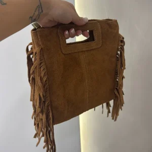Borsa frange suede con tracolla