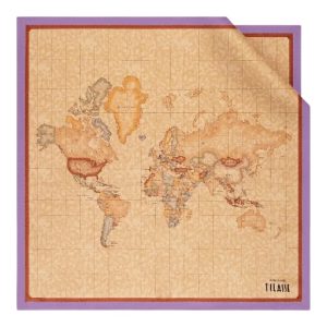 ALVIERO MARTINI PRIMA CLASSE Foulard Geo Classic 70×70 3170 ALOE 0285 Malva