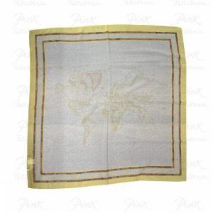 ALVIERO MARTINI PRIMA CLASSE Foulard Logo Cornice F132-1841-0435 Giallo Grano