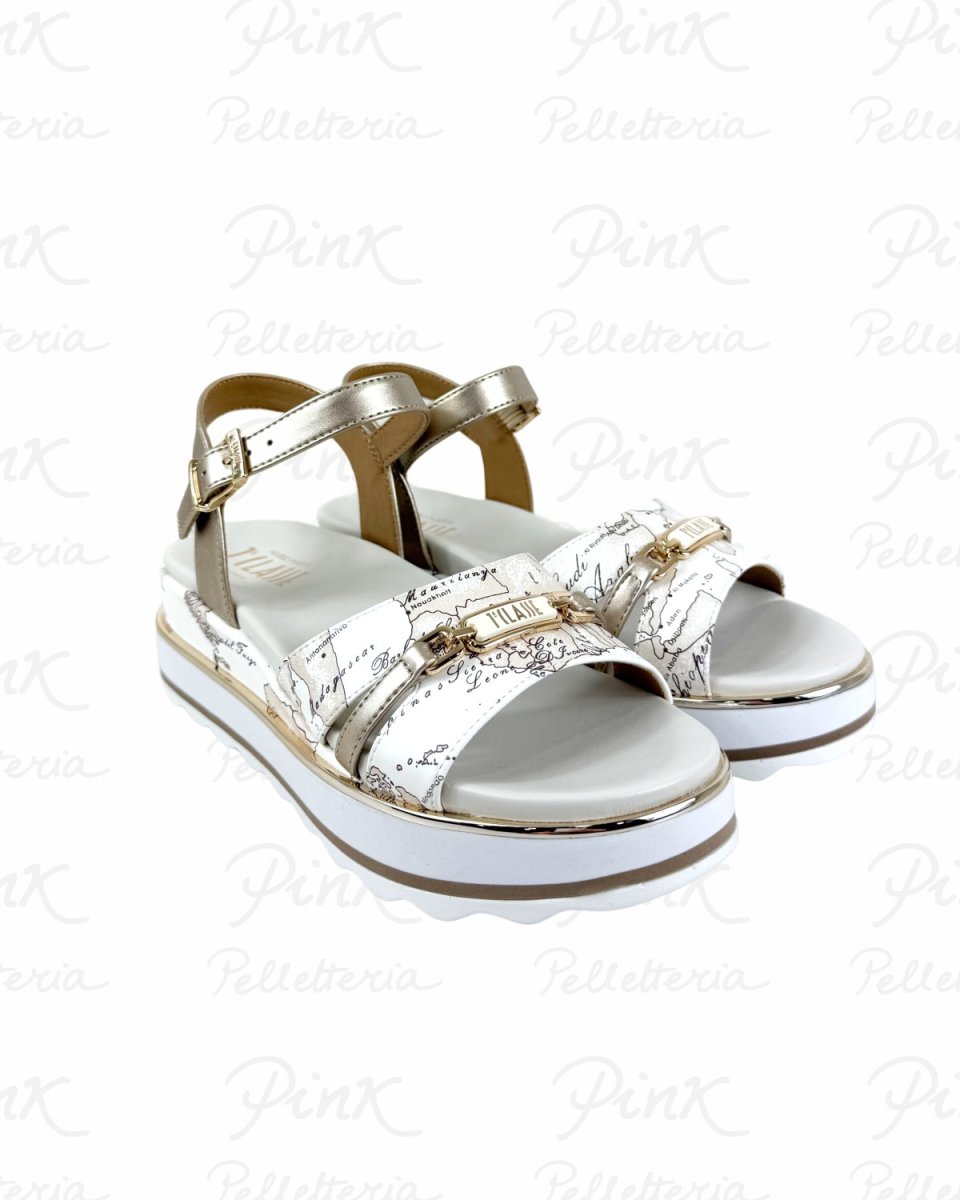 ALVIERO MARTINI PRIMA CLASSE Sandalo 2466-0371-X132 Geo Latte/Platino. - immagine 3